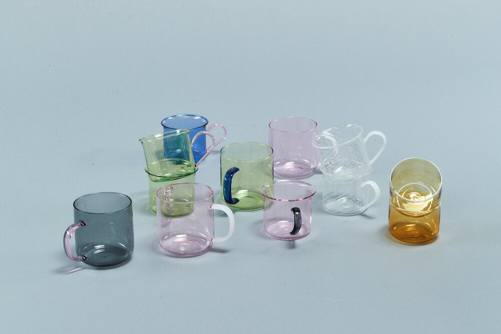 HAY Borosilicate krus, grå - sæt af to - Bahne